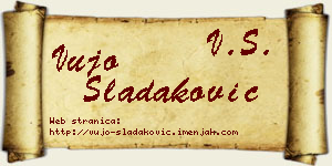 Vujo Sladaković vizit kartica